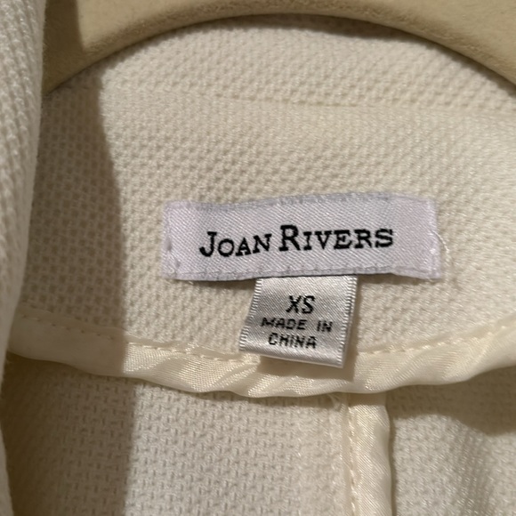 Joan Rivers Ivory Red Carpet Stretch Pique Button-Front Blazer size XS - Picture 10 of 11